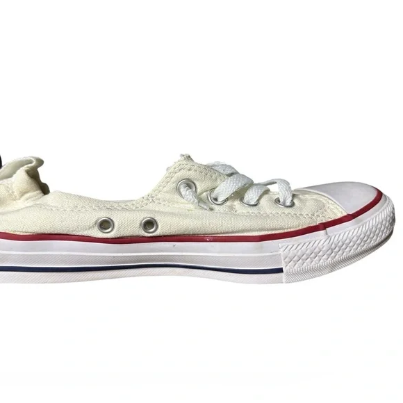 Converse Chuck Taylor All Star Slip-On Low Top White Red Women’s Size 9 - Picture 6 of 9
